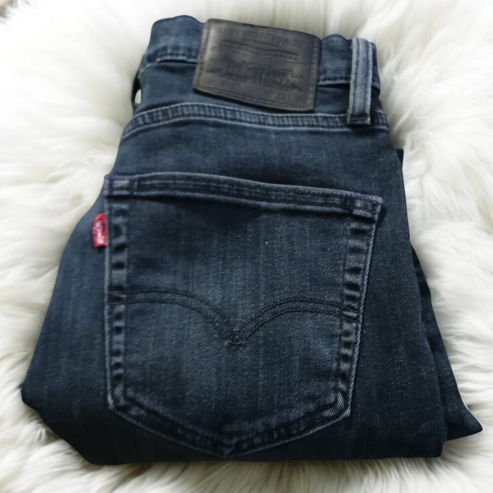 Levi's Premium 512 Slim Taper Big E Dark Wash | Fits Women’s 27/28 Crop